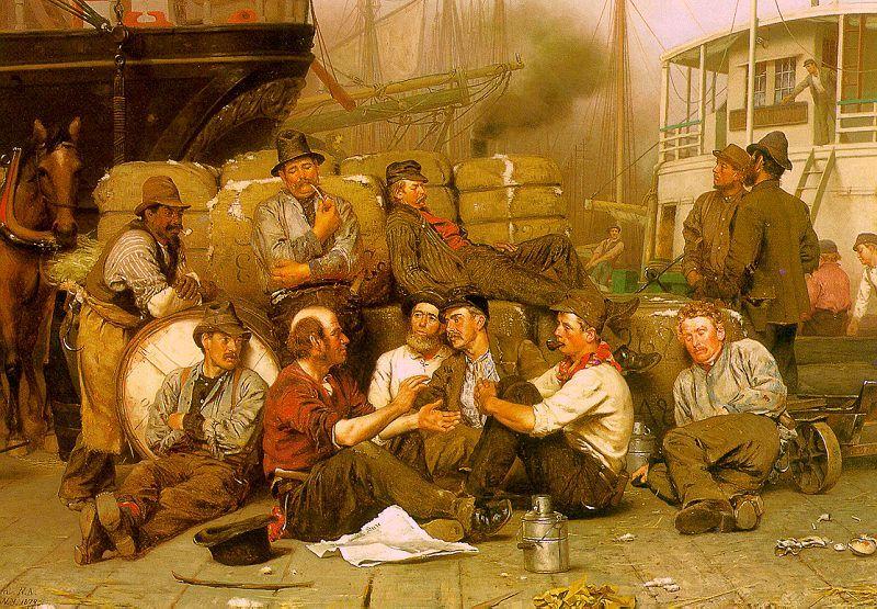 John George Brown The Longshoremen's Noon oil painting image